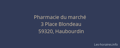 Pharmacie du marché