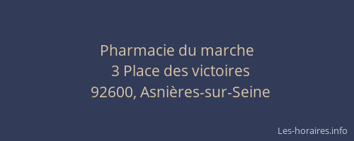 Pharmacie du marche
