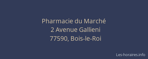 Pharmacie du Marché