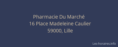Pharmacie Du Marché