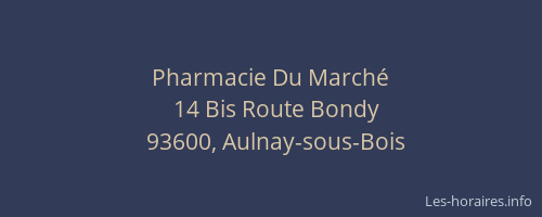 Pharmacie Du Marché