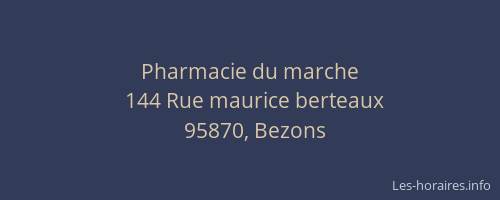 Pharmacie du marche