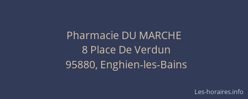 Pharmacie DU MARCHE