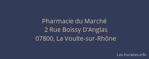 Pharmacie du Marché