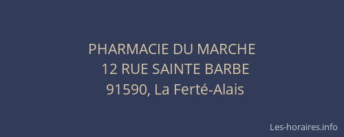 PHARMACIE DU MARCHE