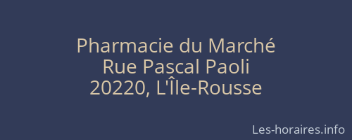 Pharmacie du Marché
