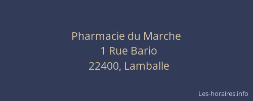 Pharmacie du Marche