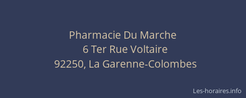 Pharmacie Du Marche