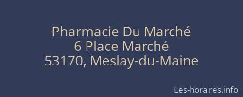 Pharmacie Du Marché