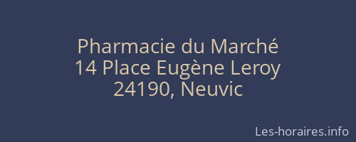 Pharmacie du Marché