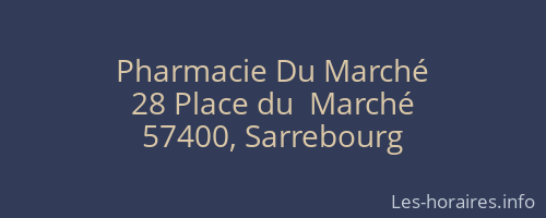 Pharmacie Du Marché