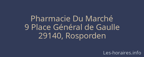 Pharmacie Du Marché