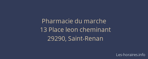 Pharmacie du marche