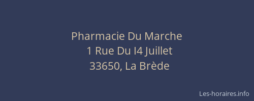 Pharmacie Du Marche