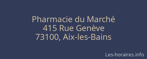 Pharmacie du Marché