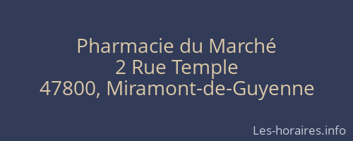Pharmacie du Marché
