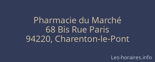 Pharmacie du Marché