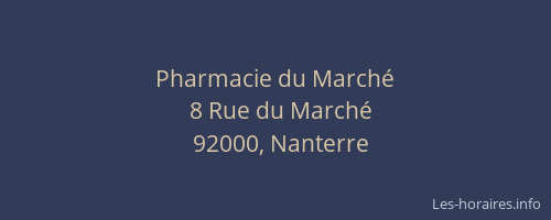 Pharmacie du Marché