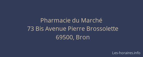 Pharmacie du Marché