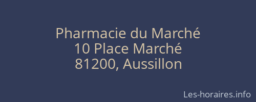 Pharmacie du Marché