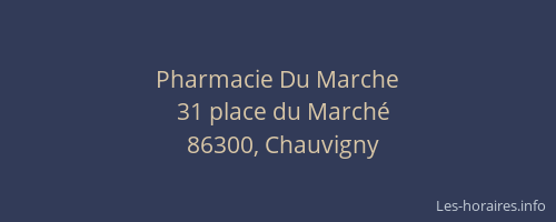 Pharmacie Du Marche