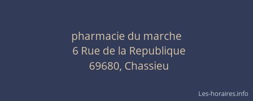 pharmacie du marche