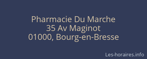 Pharmacie Du Marche