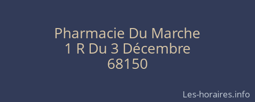 Pharmacie Du Marche