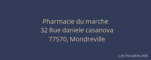 Pharmacie du marche