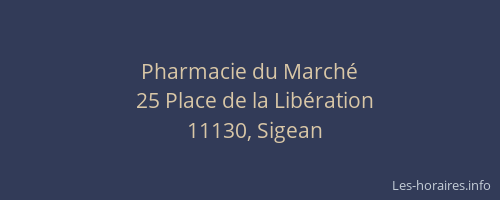 Pharmacie du March&eacute;