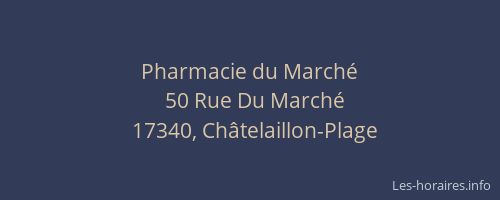 Pharmacie du March&eacute;