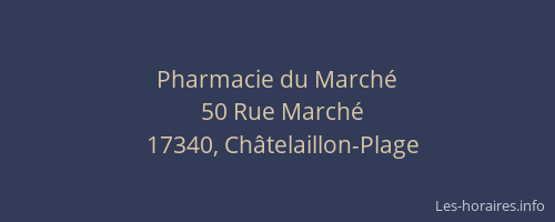 Pharmacie du March&eacute;