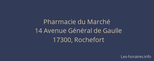 Pharmacie du March&eacute;