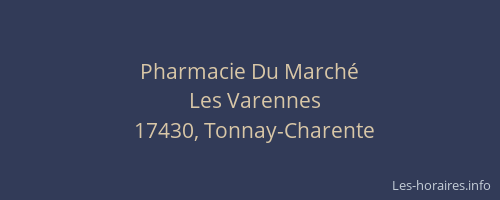 Pharmacie Du March&eacute;