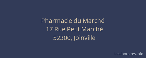 Pharmacie du March&eacute;