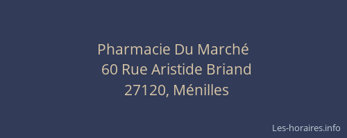 Pharmacie Du March&eacute;