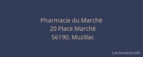 Pharmacie du March&eacute;