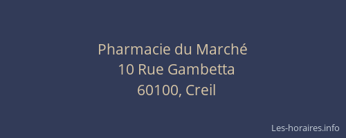 Pharmacie du March&eacute;