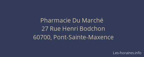 Pharmacie Du March&eacute;
