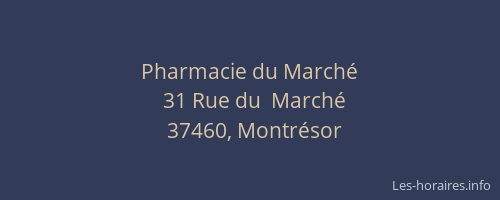 Pharmacie du March&eacute;