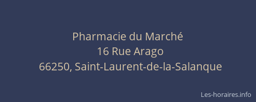 Pharmacie du March&eacute;