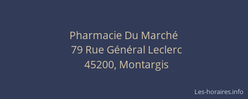Pharmacie Du March&eacute;
