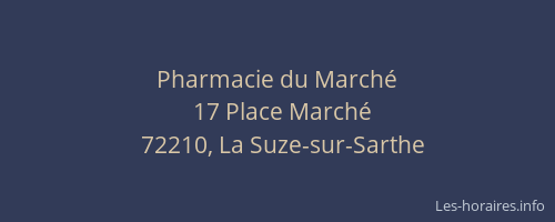 Pharmacie du March&eacute;