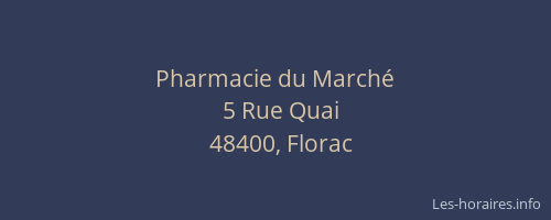 Pharmacie du March&eacute;