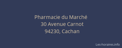 Pharmacie du March&eacute;