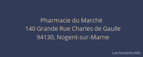 Pharmacie du March&eacute;