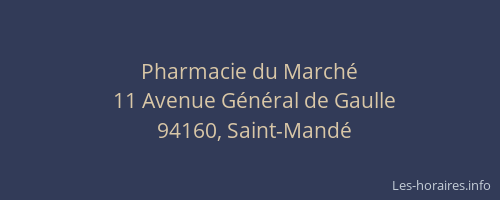 Pharmacie du March&eacute;