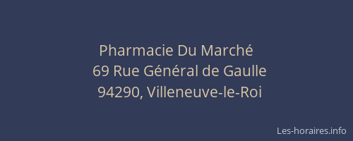 Pharmacie Du March&eacute;