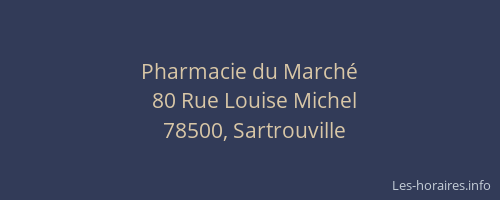 Pharmacie du March&eacute;