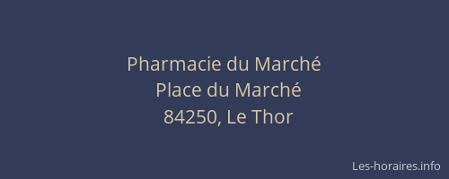 Pharmacie du March&eacute;
